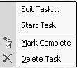 Right Click menu options