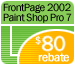 FrontPage 2002 $80 Rebate