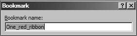 Bookmark name pane.