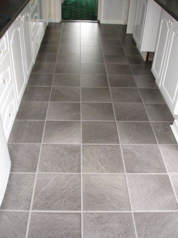 Tiled laminate Kitchen.